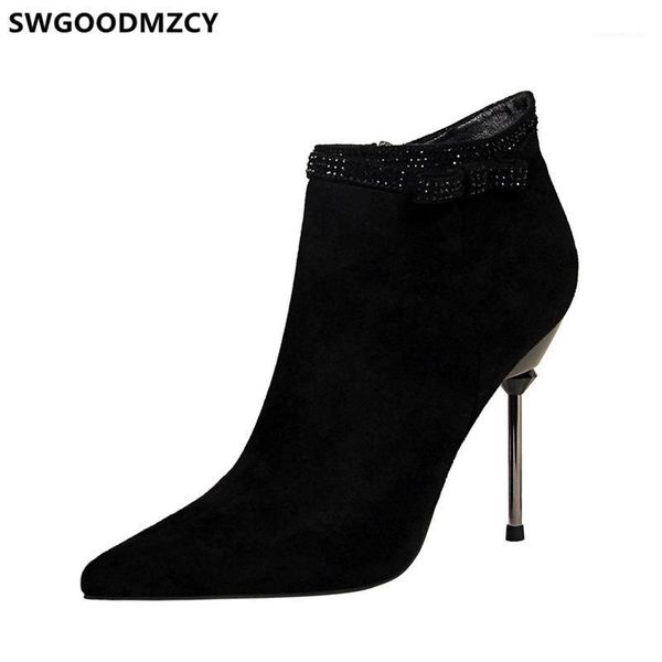 

boots ankle for women high heels stiletto black bigtree shoes designer luxury 2021 buty1
