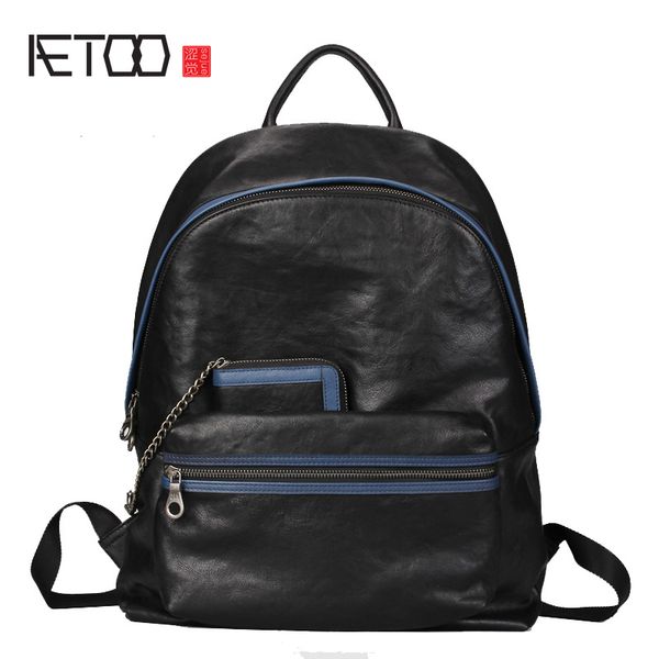 

hbp aetoo men's leather shoulder bag, cow hide fashion fashion backpack