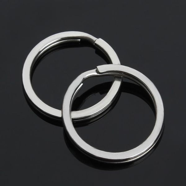 

louleur 20pcs/lot 2m stainless steel flat keyring key chains round split metal key rings keychain ring for bag key acc jllmfl