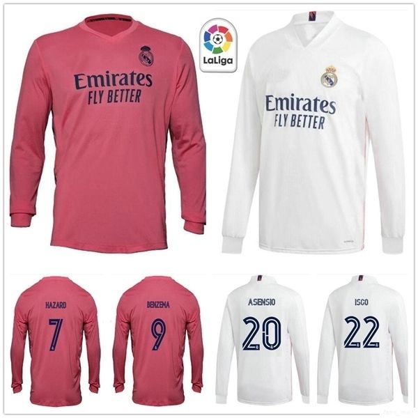 

2020 новый реал длинным рукавом футбол джерси опасности модрич asensio виниций jr jovic militao заказ футбол рубашка камиза де futebol, Black;yellow