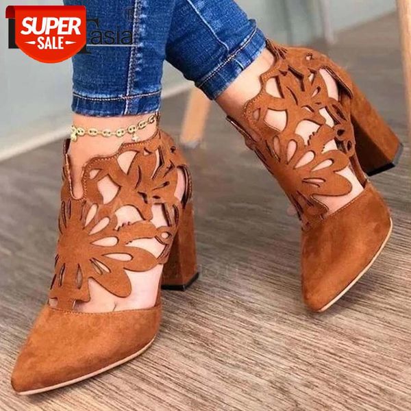 

doratasia brand new female thick high heels summer sandals classic party retro concise sandals women pointed toe shoes woman #2o8o, Black