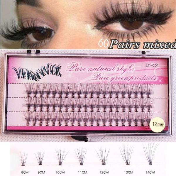 

60pcs false eyelashes natural long wispies lashes handmade cruelty natural wispy fluffy eyelashes makeup tools swy bbyyei lipper