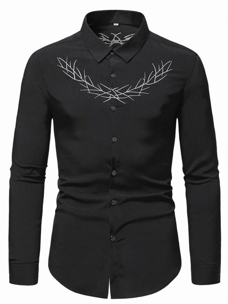 

men graphic print button up shirt d3rn#, White;black