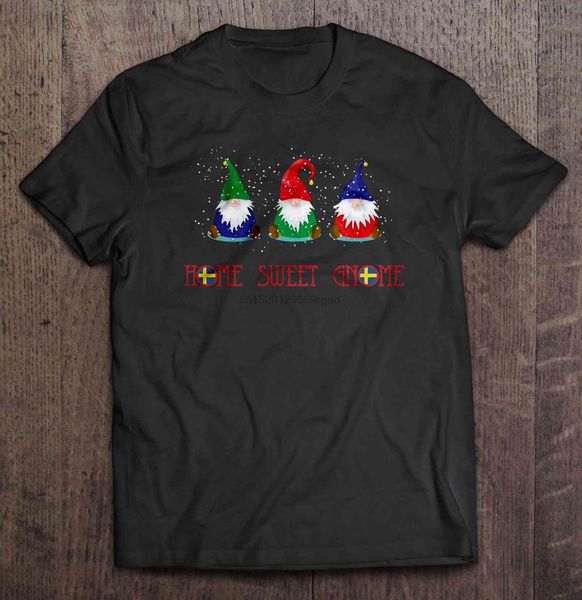 

men t shirt home sweet gnome sweden gnome christmas sweater women t-shirt sport hooded sweatshirt hoodie