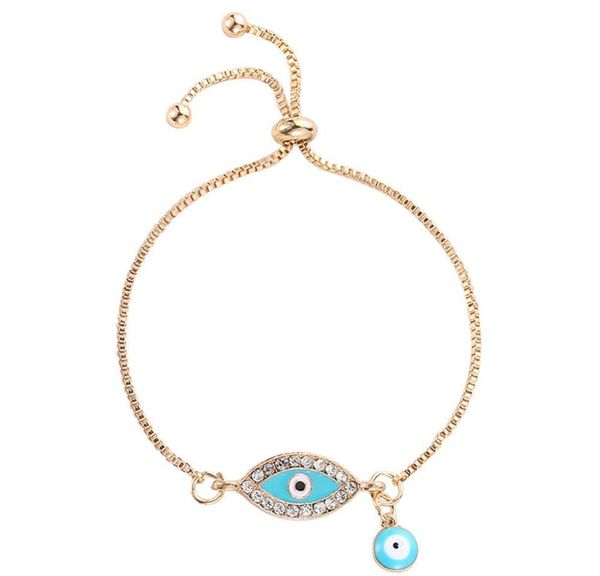 

2020 turkish lucky blue crystal evil eye bracelets for women handmade gold chains lucky jewelry bracelet wo jlldbv carshop2006, Golden;silver