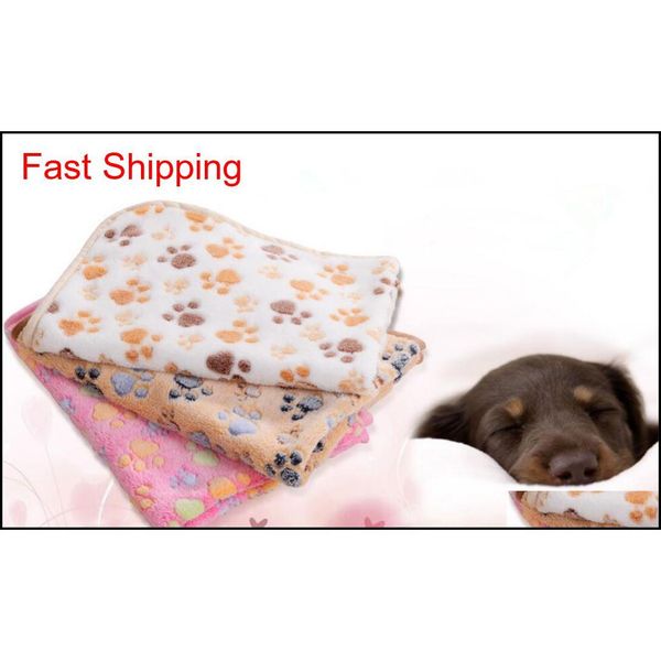 

paw print pet blanket puppy blanket pet sleep pad mat soft and warm fleece dog cat sle qylevh bde_luck