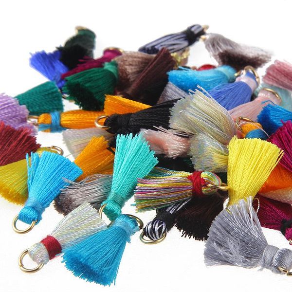 

30pcs color mini tassel fringe diy material cotton cord tassel trim garments curtains decorative tassels lace ribbon accessories h qyljtc