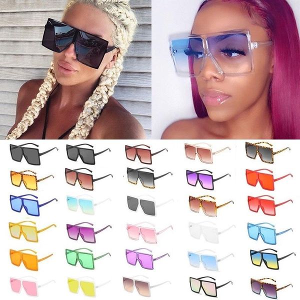 

sunglasses wholesale 30 mixed colors one piece oversize square for women 2021 sun glasses female big shades in bulk, White;black