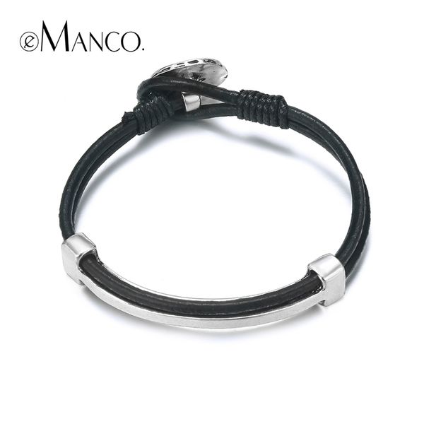 

trendy minimalist bracelets for women black ethnic leather bracelet & bangle fashion jewelry womens accessories y200323, Golden;silver