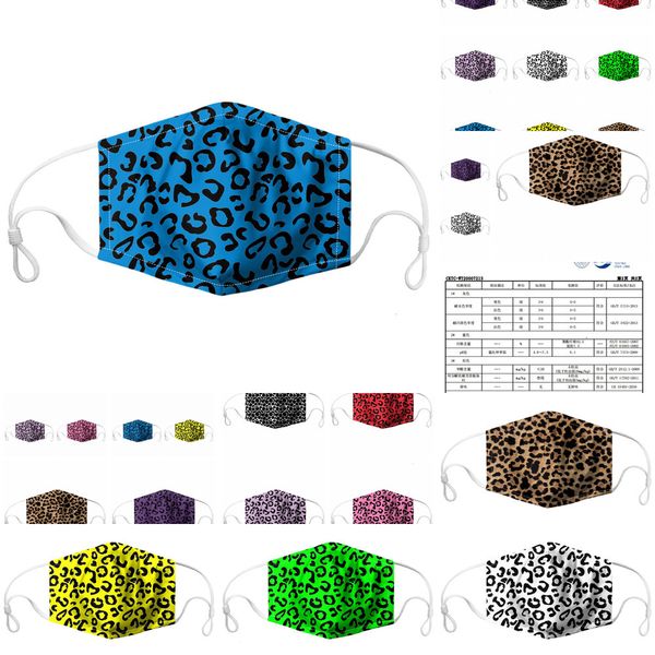 

factory leopard pm2.5 face washable dustproof adjustable mask outdoor sports riding cycling print cotton mouth mas pb60v