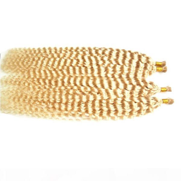 

brazilian curly i tip human extensions 100pcs remy hair silky curly fusion keratin hair extension bonded real hair, Black