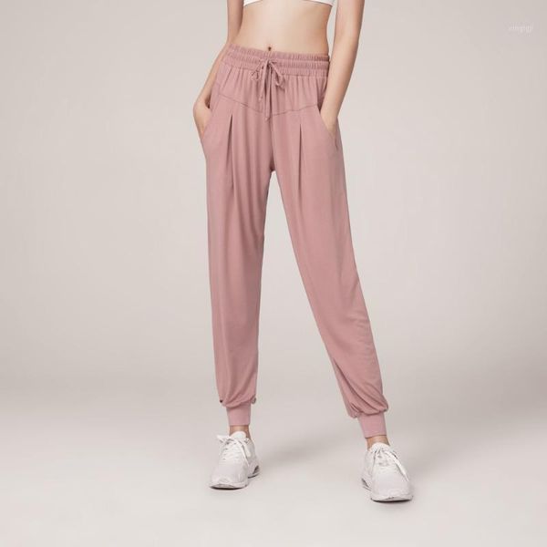 

yoga outfits moonglade gym leggings pants fitness sports women loose trousers beam feet running quick-dry high waist1, White;red
