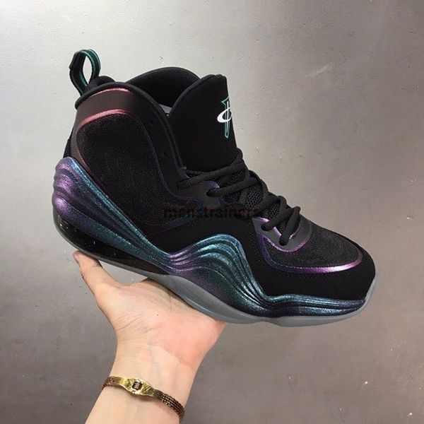 

invisibility quality penny 5 5s v cloak shoe mens high basketball shoes hardaway green blue og camo sport trainers sneakers size 40-46, Black