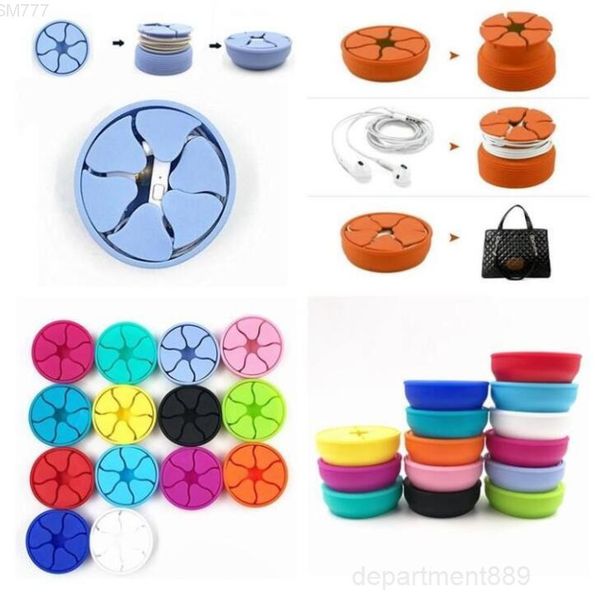 

headphone storage box portable earphone holder telescopic silicone circular wire winder headphones cable keeper owc3651