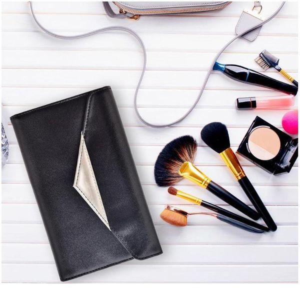 

portable 11 holes pu leather makeup brushes bag travel cosmetic pens holder makeup brushes contain sqctel