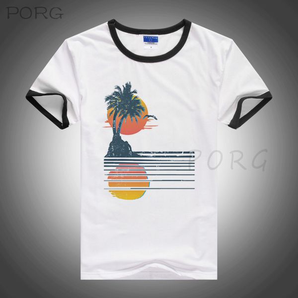 

island setting sun summer style print tshirt funny fashion tees hiphop streetwear sport hooded sweatshirt hoodie men t shirt