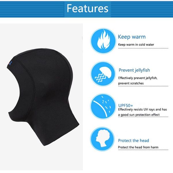 

m neoprene diving head neck cover cap hat hoods men women sun protection winter swimming surfing wetsuit accessories wmtegy yyysports
