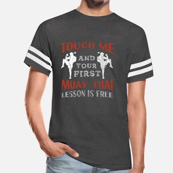 

muay thai touch me and your first lesson is m t shirt fun horror slim fit tracksuit hoodie sweatshirt