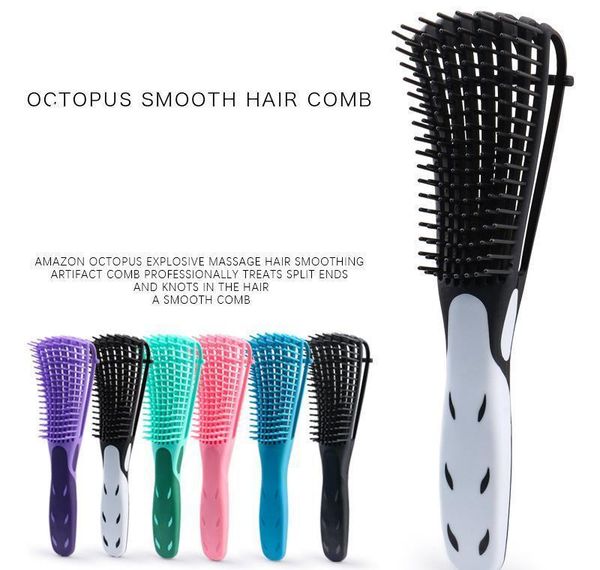 

detangling brush for natural hair, hair detangler brush for afro america 3a to 4c kinky wavy, curly, coily hair, jllqjt rimmer, Silver