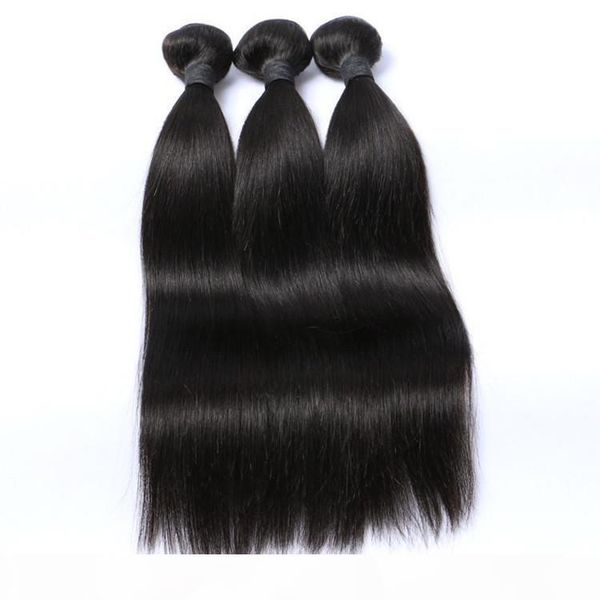 

silky straight hair 3pcs virgin human hair extensions r human hair bundles, Black