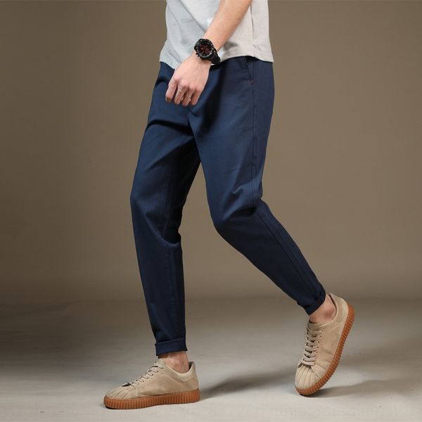 

apke4 fat high-elasticity elastic plus plus size small feet loose autumn men's gq9z casual trousers casual pants pants men's long, Blue