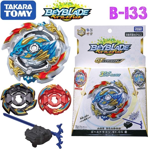 

takaratomy beybladeburst b-133 b-134 b-135 ace dragon st ch with launcher bey bay burst gyroscope toys for boy y200109