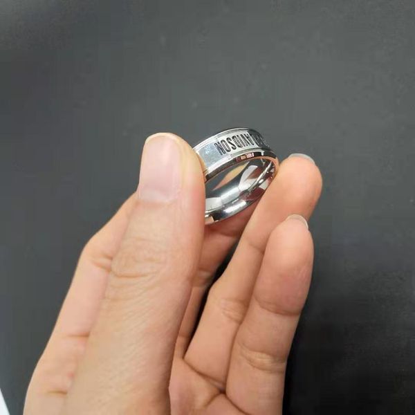 

316l titanium steel european and american fashion ring women men never fade stainless steel polished harley motorcycle jewelry ring size 7-1, Silver