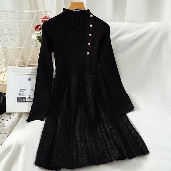 

a9180- dress autumn and winter new slim skirt 201027, Black;gray