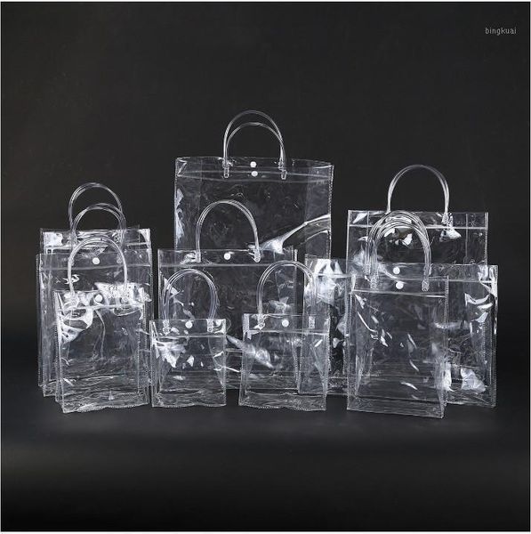 

new fashion pvc women clear bag transparent tote design cosmetic shoulder hangbags storage bags for work stadium approved1