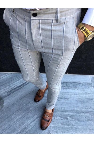 

men's pants selling product in 2021 spring autumn fashion casual striped large size business clothing, Black