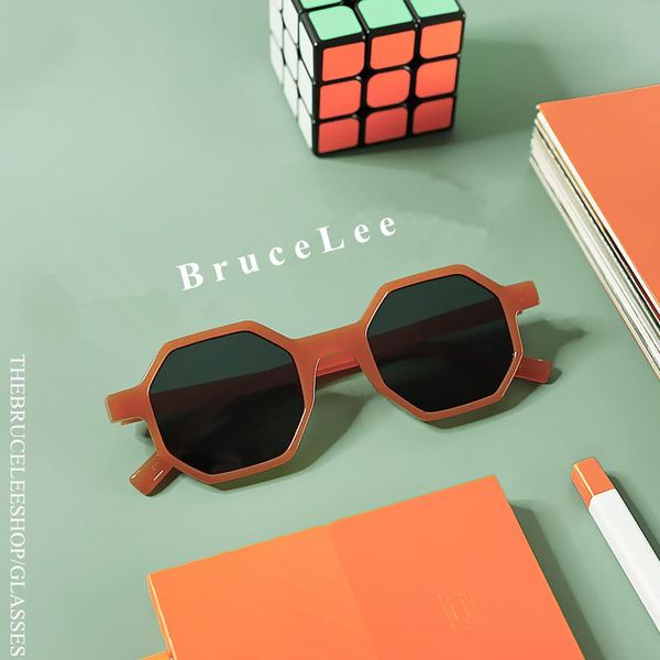 

sunglasses 2021 music party polygon female retro personality small box orange uv protection men's zonnebril dames, White;black