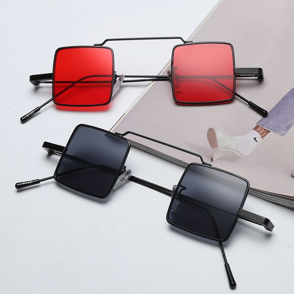 

2020 new style men's and women's fashion sun glasses punk style small frame sun glasses sunglasses uv400 oculos de sol, White;black