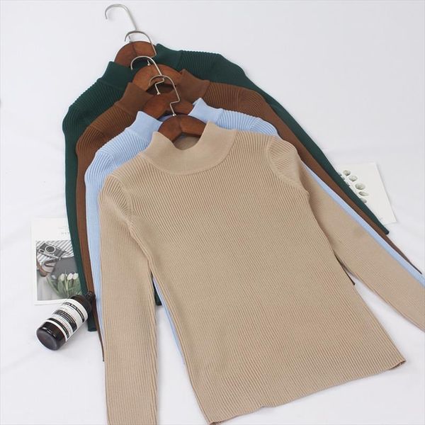 

autumn winter women pullovers sweater knitted elasticity casual jumper basic slim warm female sweaters drop shipping, White;black