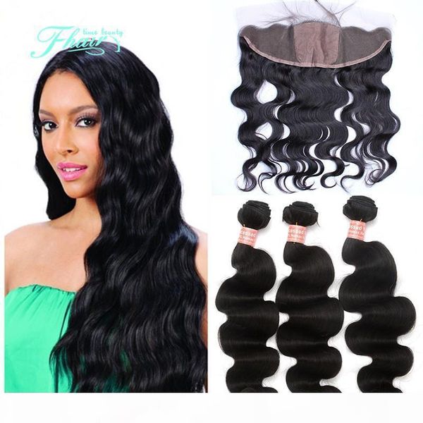 

fashion new product 8a brazilian hair body wave silk base lace frontal with 3 bundles,silk 4x4" inch ing, Black