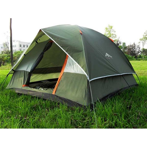 

three-four person 200*200*130cm double layer weather resistant outdoor camping tent for fishing hunting adventure family party