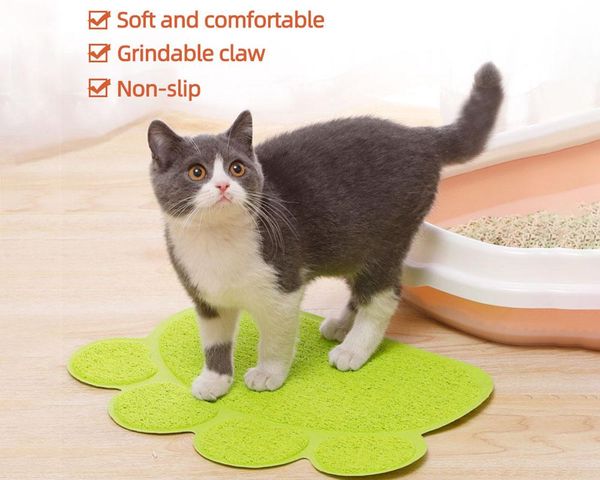 

cat beds & furniture pet litter mat print anti-slip dog foot pvc easy cleaning pets catcher home products