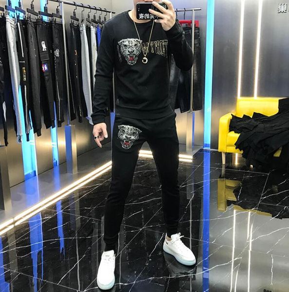 

2021 winter male training designer of high casual quality 2 pieces joint blsn, Gray