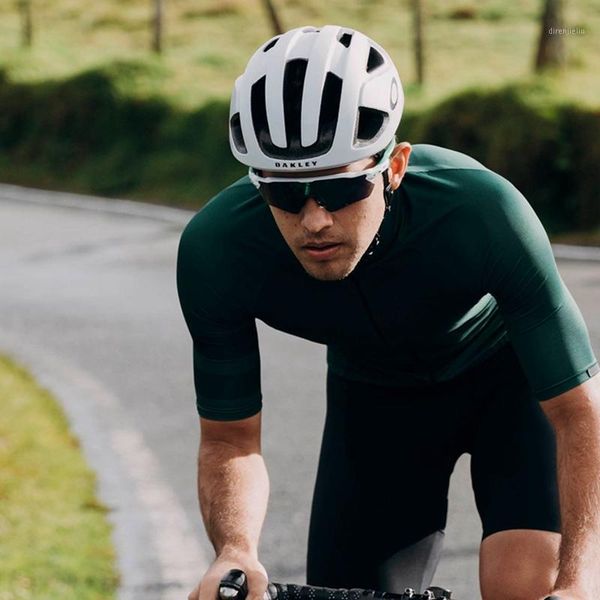 

pure olive green cycling jersey kit bicycle clothing short sleeve and black bib shorts mtb cycle suit breathing1, Black;blue