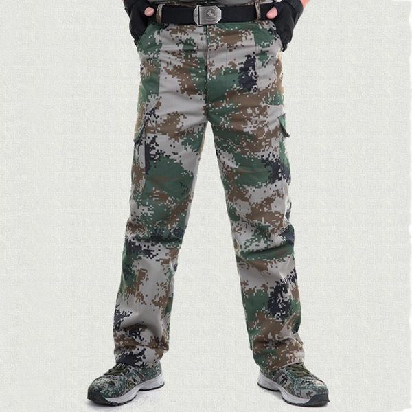 

men's pants nice winter men camouflage tactical linen casual pocket army trousers male tracksuit 3xl 51, Black