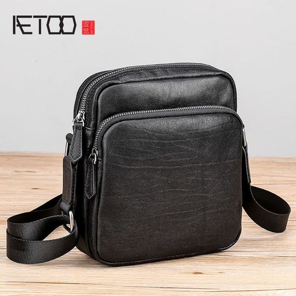 

2022 hbp aetoo shoulder bag men leather small bag fashion casual men first layer cowhide mini bag vintage