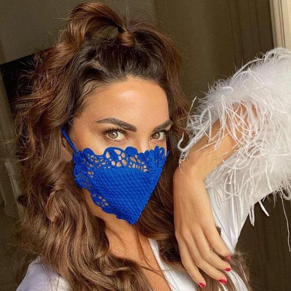 

personality factory 6 styles protective fashion lace dustproof breathable cotton cloth washable reusable face mas psmhb