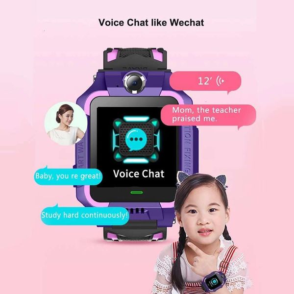 

q12 - children's smart watch english version, waterproof, anti loss, touch control, positioning lbs, spea