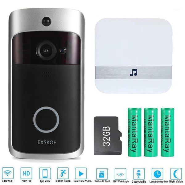 

smart ip video intercom wi-fi video door phone door bell wifi doorbell camera for apartments ir alarm wireless security camera1