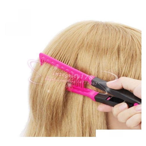 

2015new keratin treatment hair straightening v comb easy styling tool hair styling comb hair access qylsfc bdehair, Silver