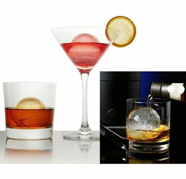 

round ice ball maker sphere tray 6 holes sile mold cube for cocktails whiskey jllafd home003