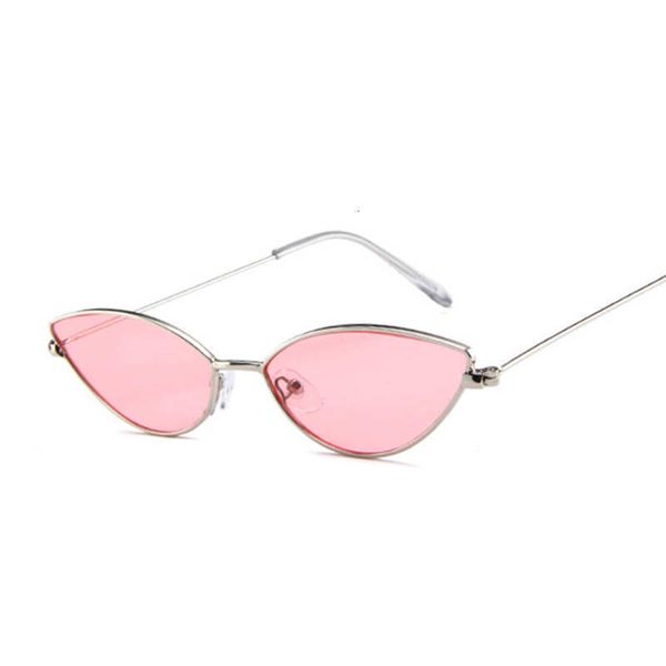 

2020 pink women cat eye sunglasses cute brand designer summer retro small frame black red cateye sun glasses, White;black
