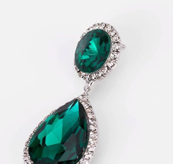 

2019 серьги rhinestone серьги серьги bangly женщины капля кристалл мода заявления оператор воды ювелирные изделия big для костюма wmtli dh_g, Silver