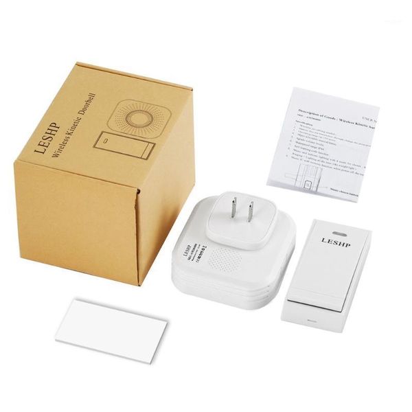 

doorbells leshp easy to install music wireless doorbell 150m long-distance remote control night light 58 pieces chord with us plug1