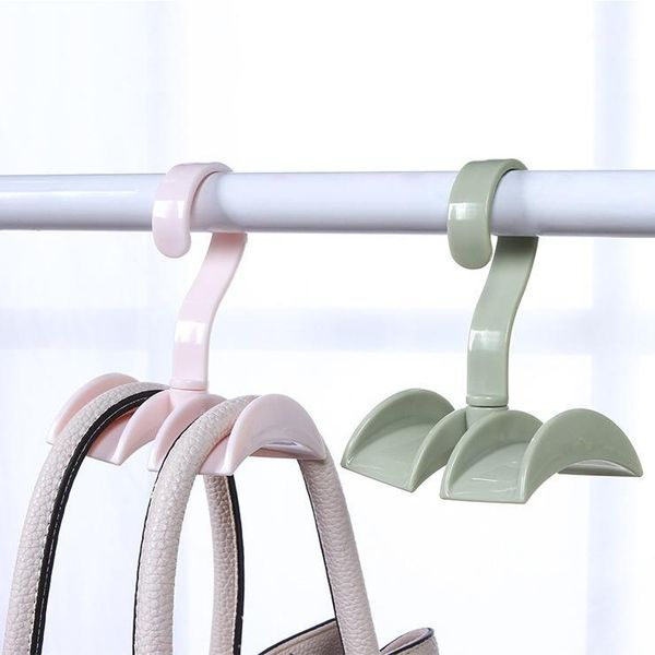 

hooks & rails rotatable wardrobe storage hook laundry scarf ties clothes s shape rack cabinet 360 degree space saving1