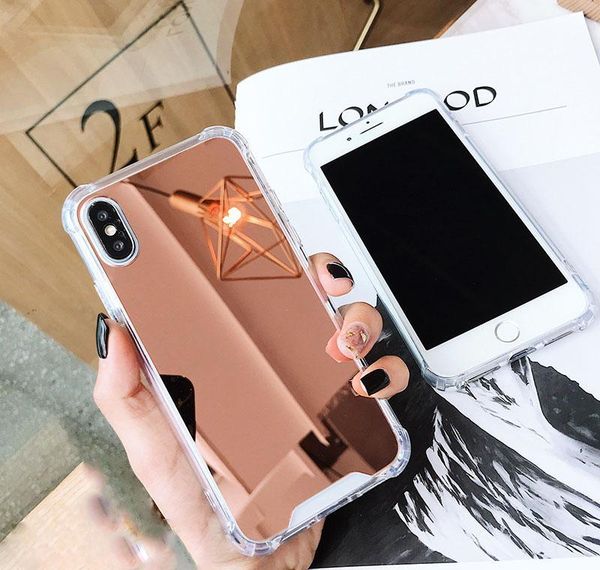 

luxury plating mirror phone case cover for iphone 7 case for iphone 6 6s 8 plus x 10 11 xr xs xs max jllrfa infant2005